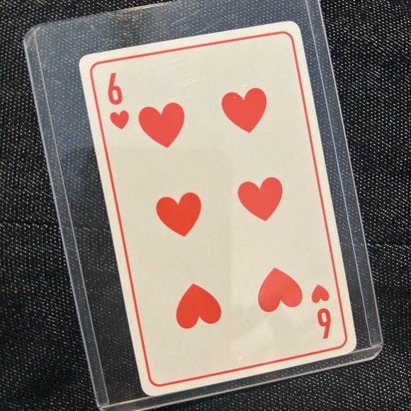 Dior Red Heart Six Playing Card - Picture 1 of 2